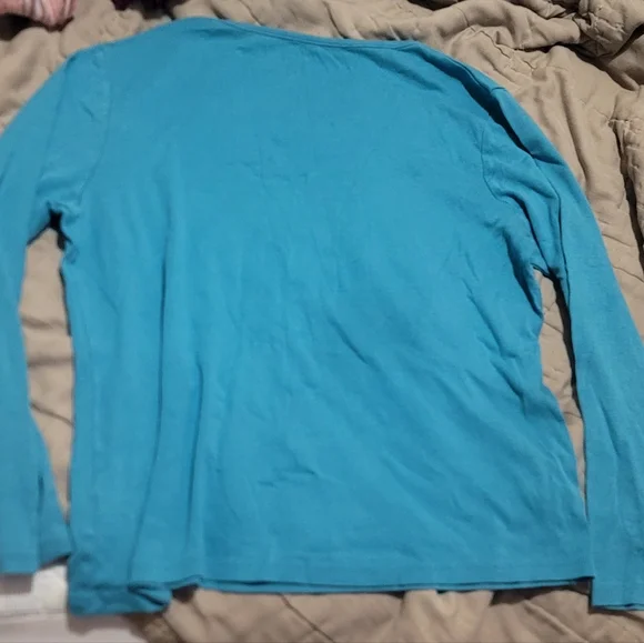George Women's Teal Long Sleeve Top - Picture 3 of 3